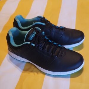 Skechers Black and Aqua Athletic Shoes